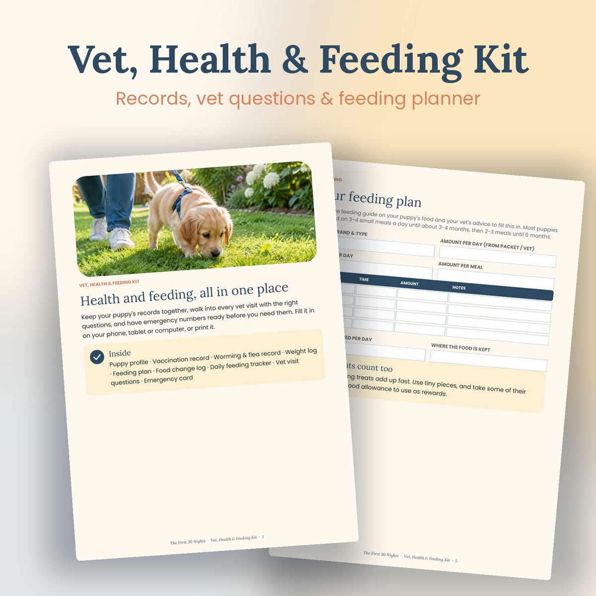 Vet, Health & Feeding Kit